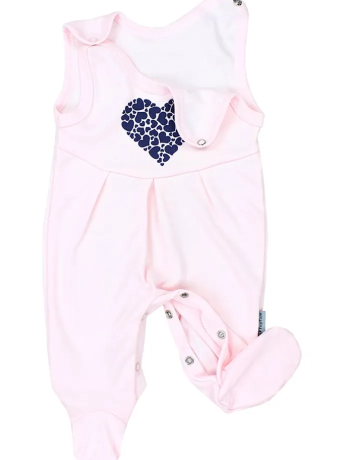 Baby Unisex Strampler-Set mit Aufdruck Spruch 2-tlg in rosa/blau