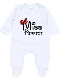Baby Unisex Strampler-Set mit Aufdruck Spruch 2-tlg in weiß/bordeaux