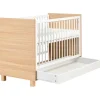 Babybett GUNNAR in Weiß/Braun - (W) 65 x (H) 81 x (L) 124 cm