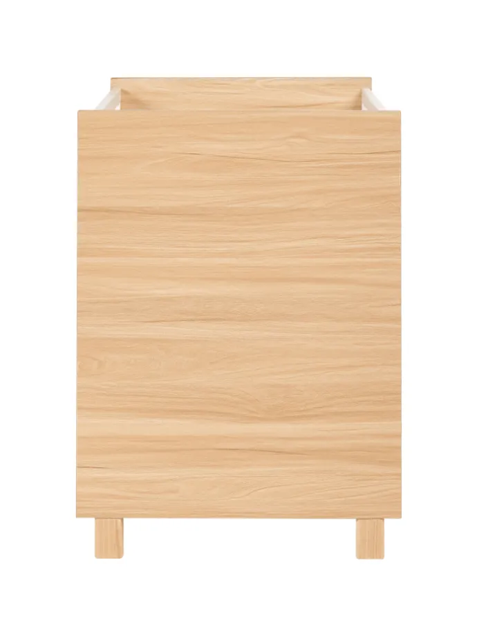 Babybett GUNNAR in Weiß/Braun - (W) 65 x (H) 81 x (L) 124 cm