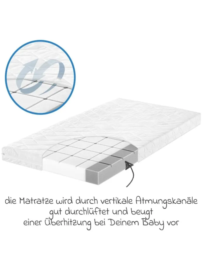 Babybett-Matratze Joy 60 x 120 cm in weiss
