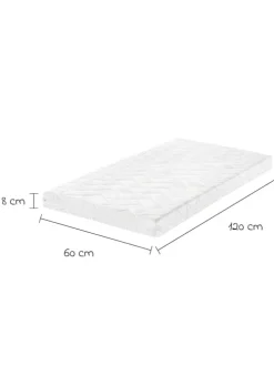 Babybett-Matratze Joy 60 x 120 cm in weiss