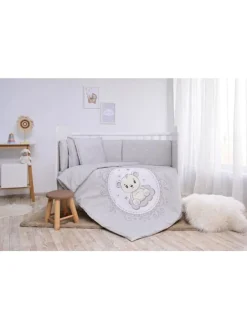 Babybettwäsche Set Smile 6-tlg in grau