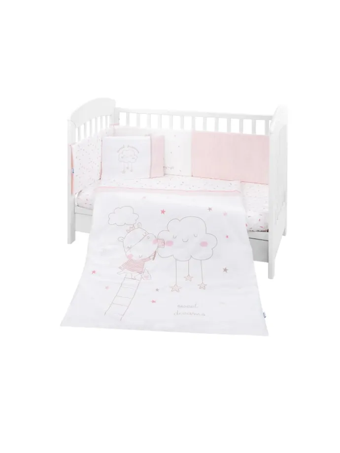 Babybettwäsche 6-teilig in rosa