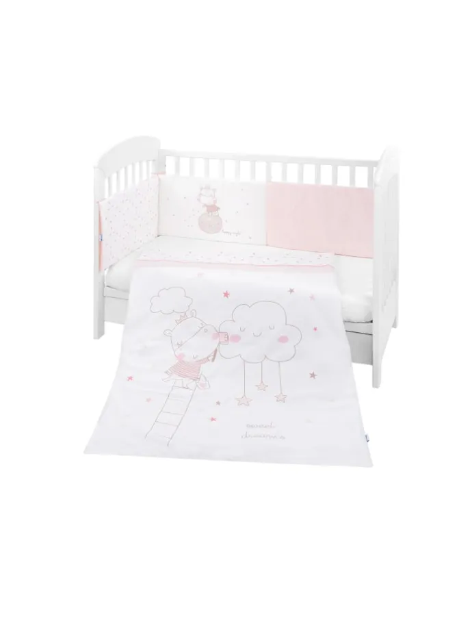 Babybettwäsche 6-teilig in rosa