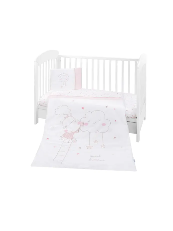 Babybettwäsche 6-teilig in rosa
