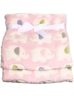 Babydecke 75 x 100 cm in Strickoptik aus