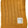 Babydecke "Cable Knitt" in Gelb - (L)100 x (B)80 cm