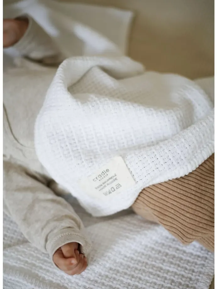 Babydecke Cosy Knit Babydecke in weiß