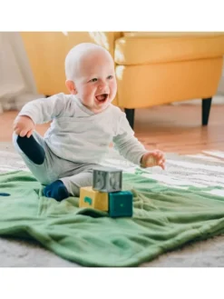 Babydecke Fleece Einschlagdecke für Autositz und Kinderwagen in anthrazit