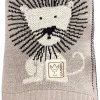 Babydecke "Lion" in Grau - (L)100 x (B)80 cm
