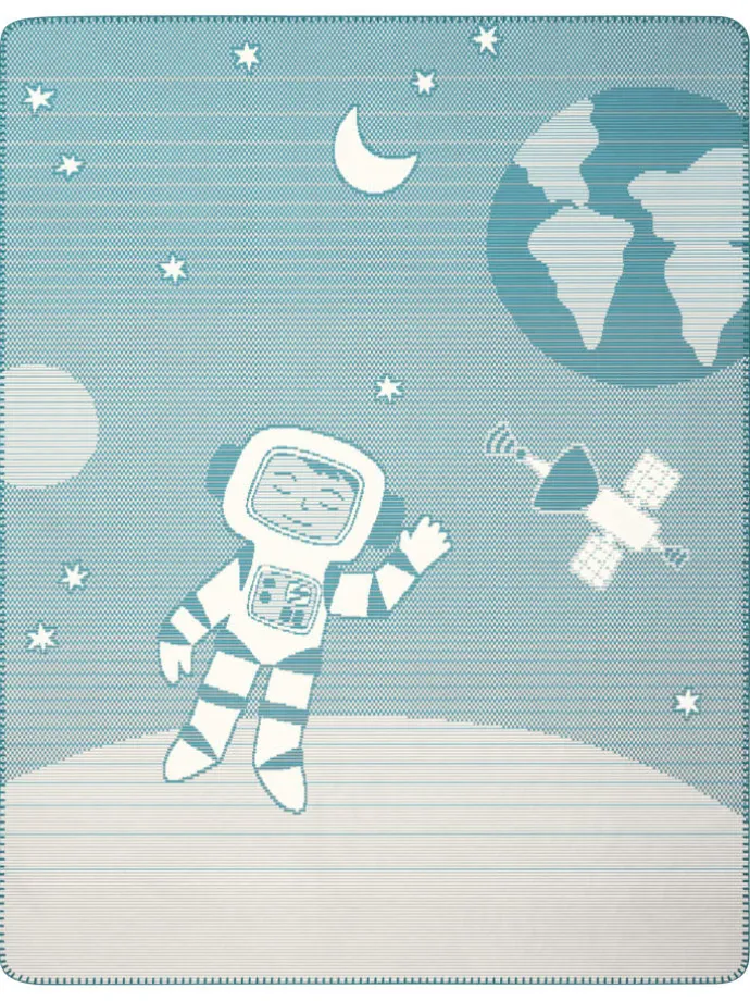 Babydecke Spacekid in blau