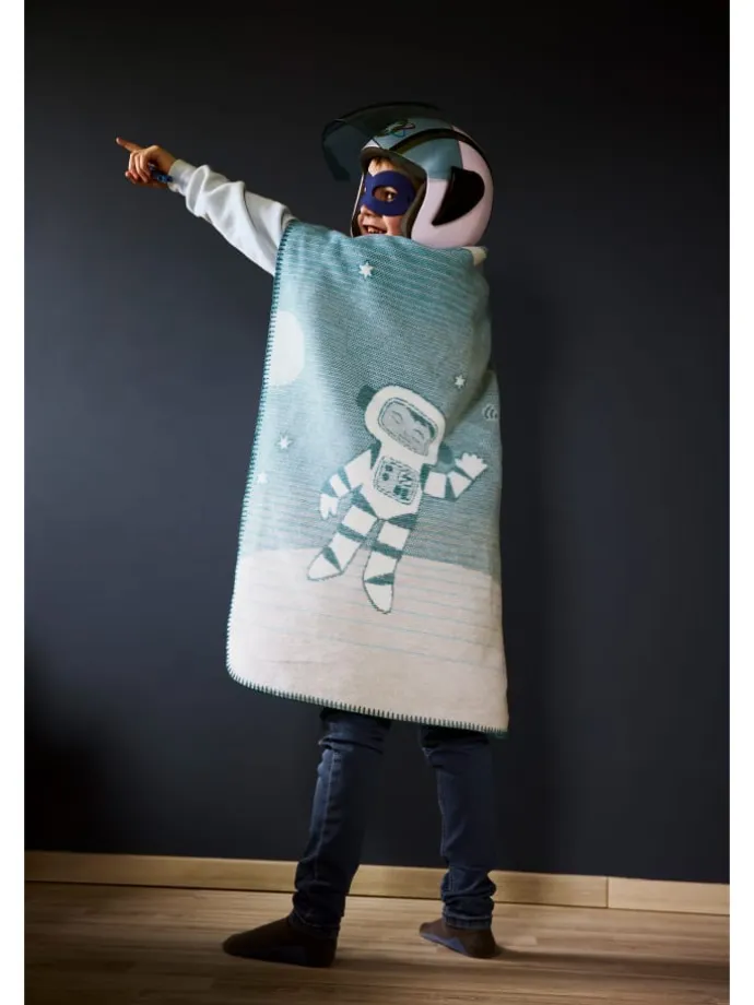 Babydecke Spacekid in blau