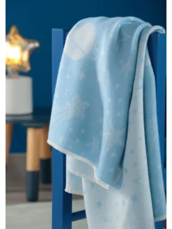 Babydecke Universe in blau