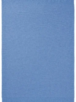 Babydecke Wool Knit in blau