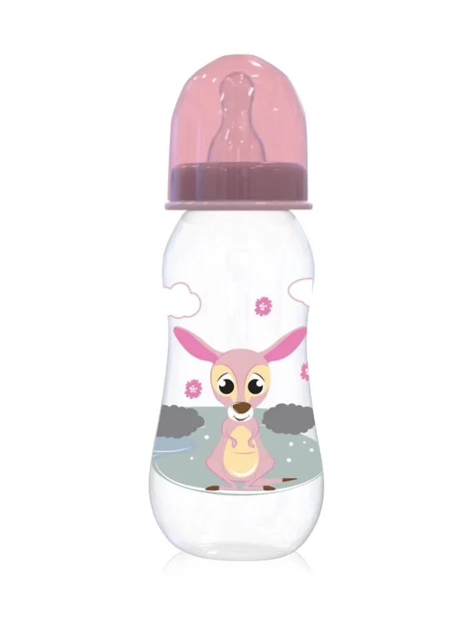 Babyflasche 250 ml Tiere in rosa