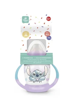 Babyflasche "Stitch" in Lila/ Hellblau - ab 10 Monaten