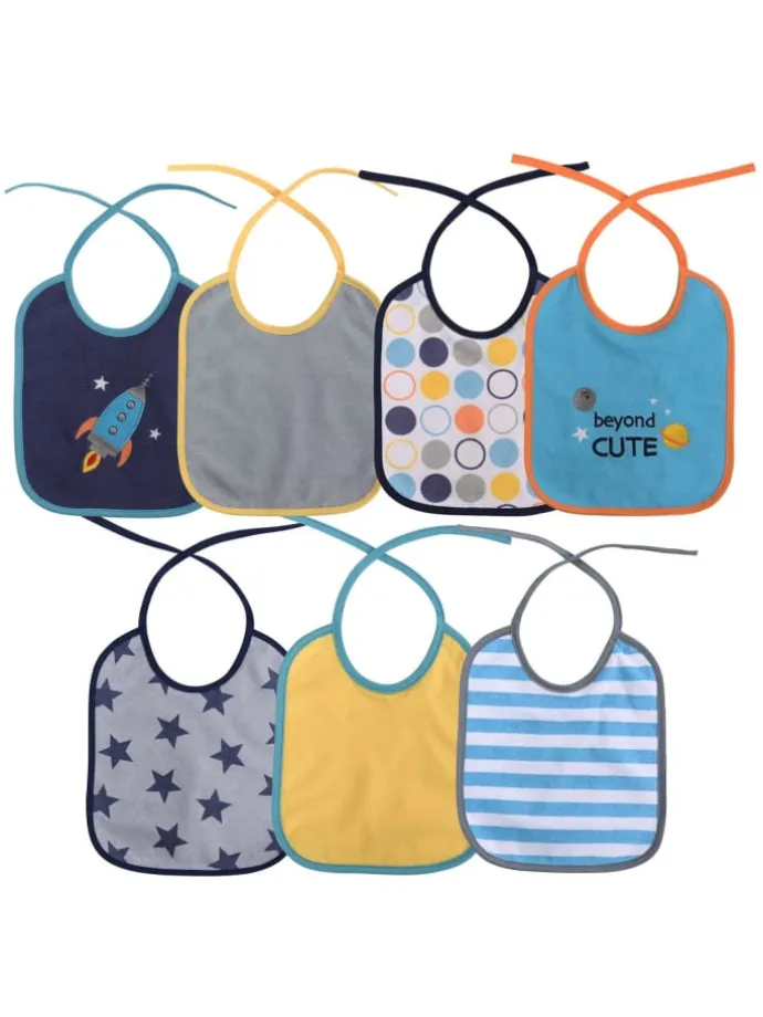 Babylatz-Set 7-teilig einlagig in blau
