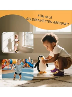 Baby-Lederlaufschuhe mit rutschfester Sohle – dunkelgrün mit Fuchsmotiv