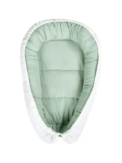 Babynest EREB in Grün/Weiß - (W) 55 x (H) 15 x (L) 90 cm