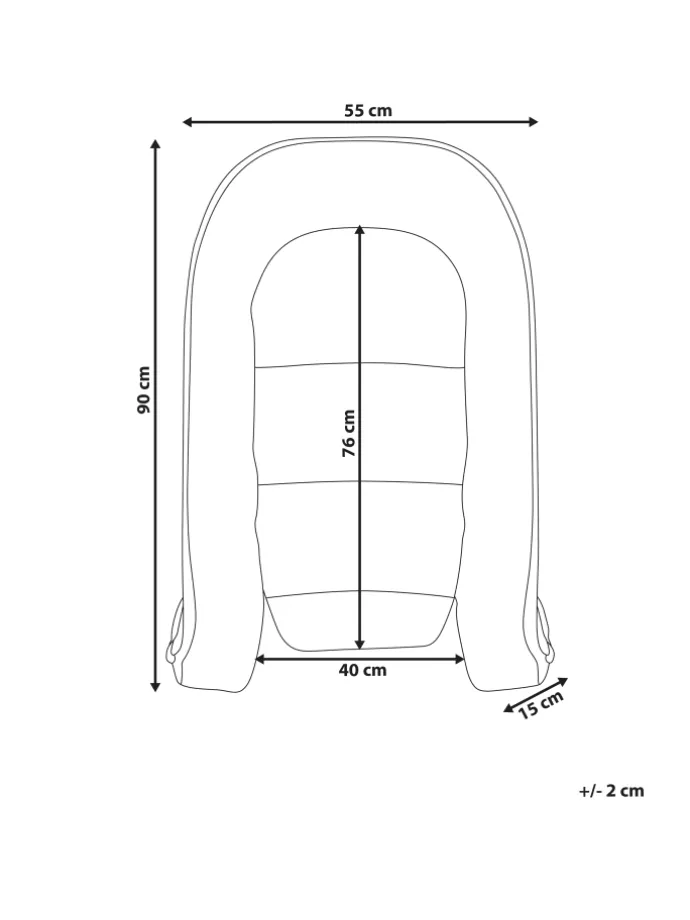 Babynest EREB in Grün/Weiß - (W) 55 x (H) 15 x (L) 90 cm