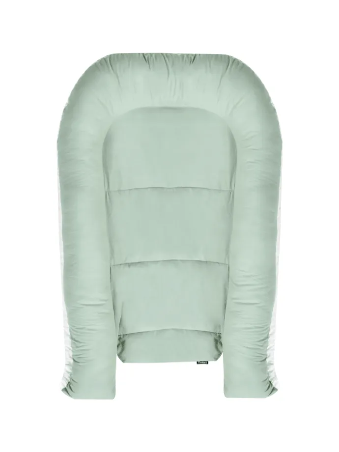 Babynest EREB in Grün/Weiß - (W) 55 x (H) 15 x (L) 90 cm