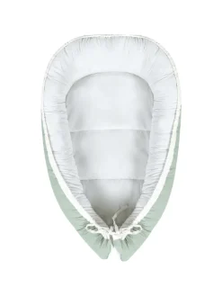 Babynest EREB in Grün/Weiß - (W) 55 x (H) 15 x (L) 90 cm