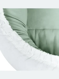 Babynest EREB in Grün/Weiß - (W) 55 x (H) 15 x (L) 90 cm