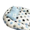 Babynest mit Kissen in Blau