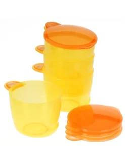 Baby´s erste Snackschale mit Deckel 4 Stk. orange