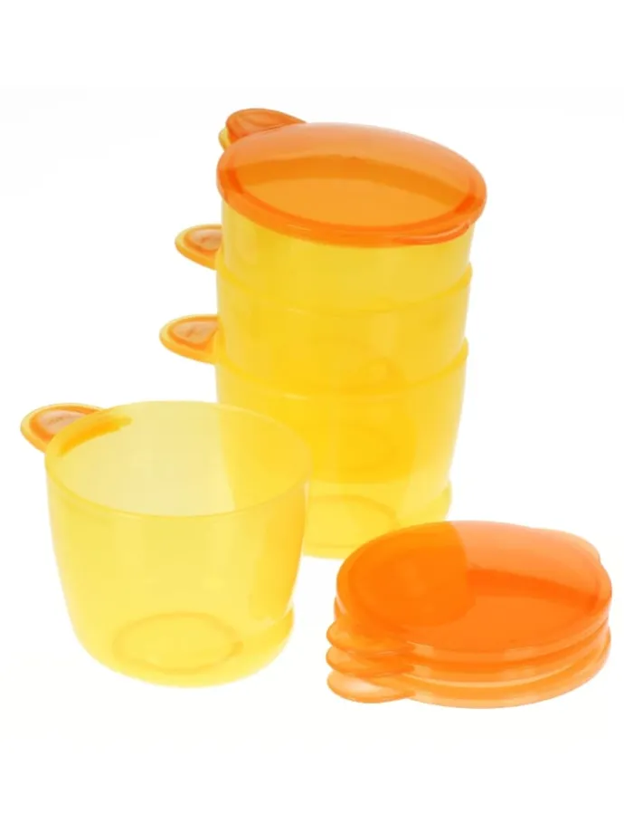 Baby´s erste Snackschale mit Deckel 4 Stk. orange