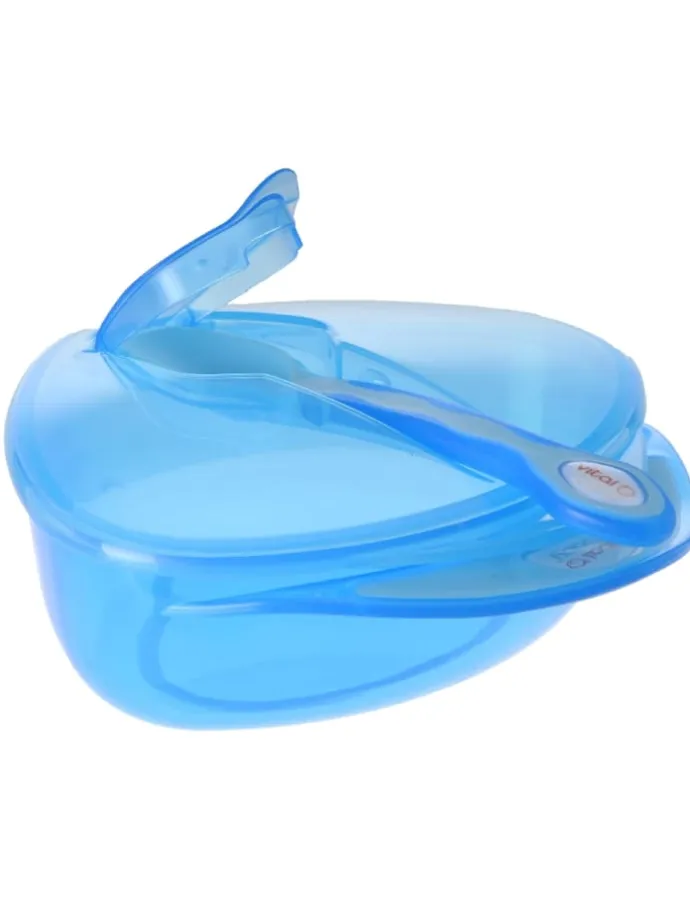 Baby´s erstes Tellerset mit Deckel + Löffel blau