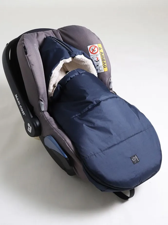 Babyschalen-Fußsack "Hoody 2.0" in Dunkelblau - (L)80 x (B)40 cm