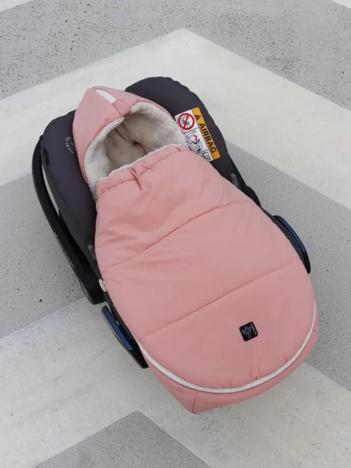 Babyschalen-Fußsack "Hoody 2.0" in Rosa - (L)80 x (B)40 cm