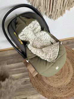 Babyschalen-Fußsack in Khaki - (L)80 x (B)40 cm