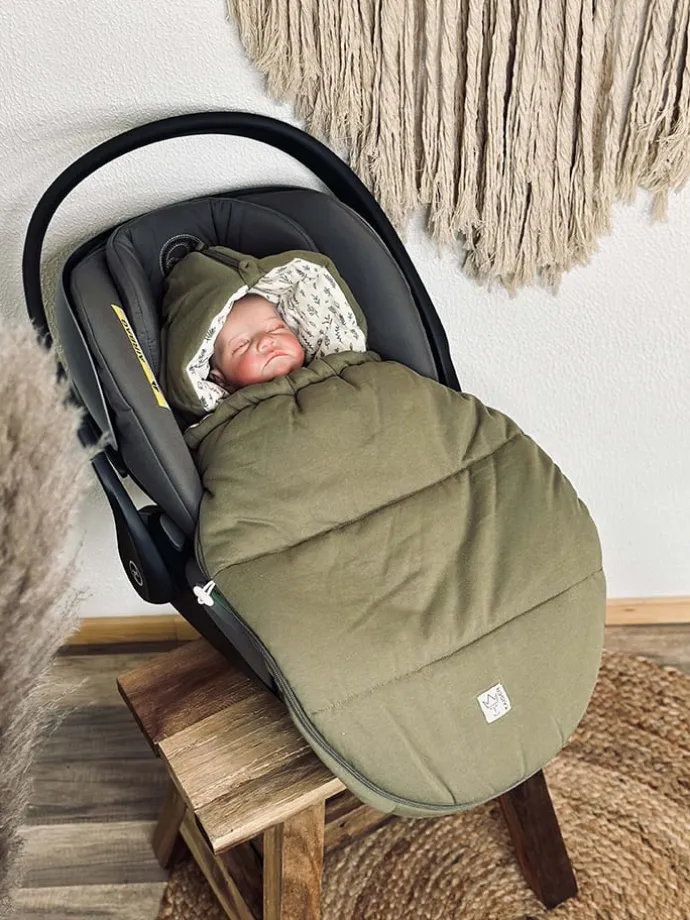 Babyschalen-Fußsack in Khaki - (L)80 x (B)40 cm