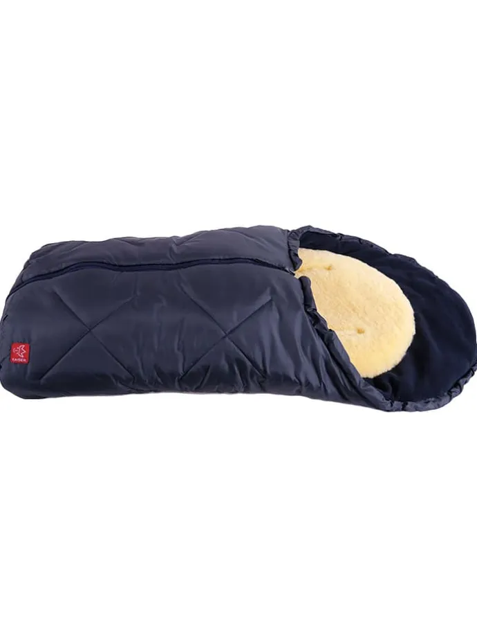 Babyschalen-Fußsack "Little Sheepy" in Dunkelblau - (L)80 x (B)40 cm