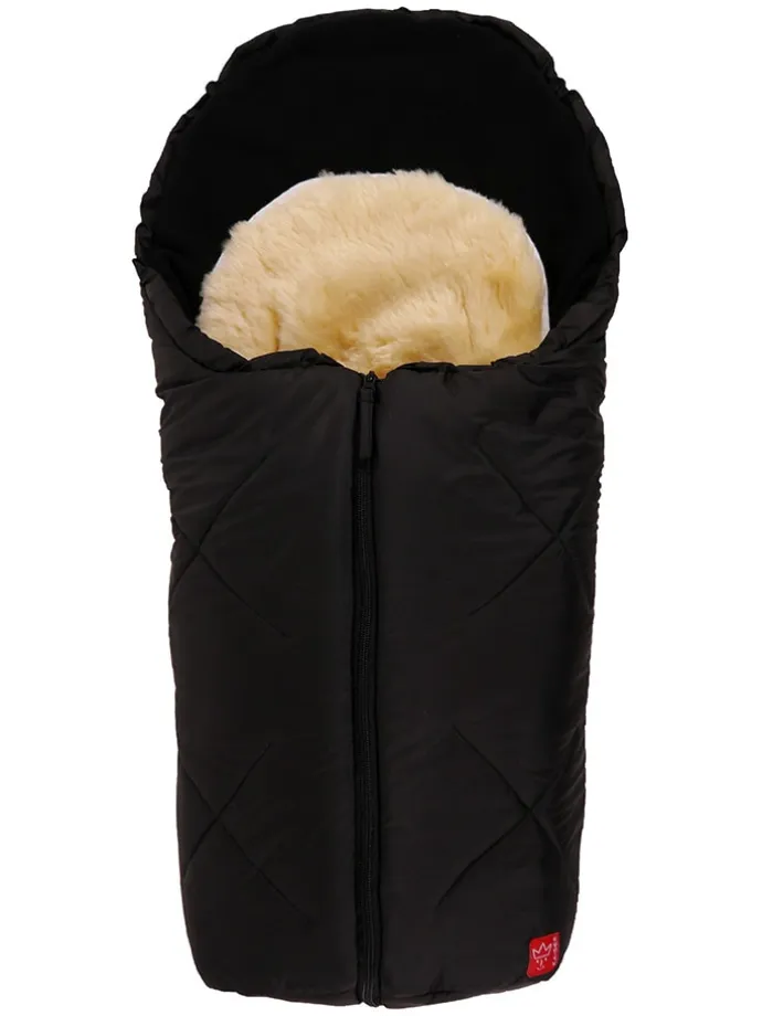 Babyschalen-Fußsack "Little Sheepy" in Schwarz - (L)80 x (B)40 cm
