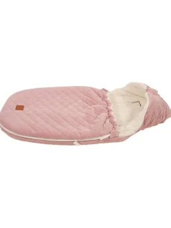 Babyschalen-Fußsack "Velvet Hoody" in Rosa - (L)80 x (B)39 cm