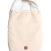 Babyschalen-Fußsack "X-Large Velvet Hoody" in Creme - (L)92 x (B)45 cm
