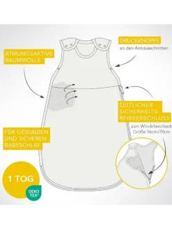 Babyschlafsack, 1.0 TOG in Braun