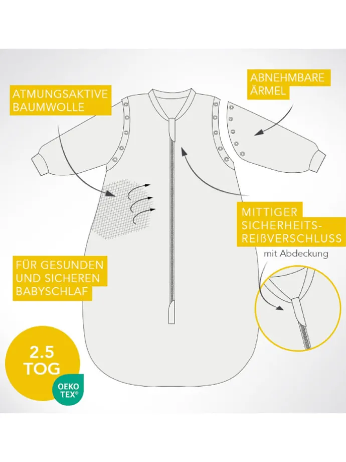 Babyschlafsack, 2.5 TOG in Orange