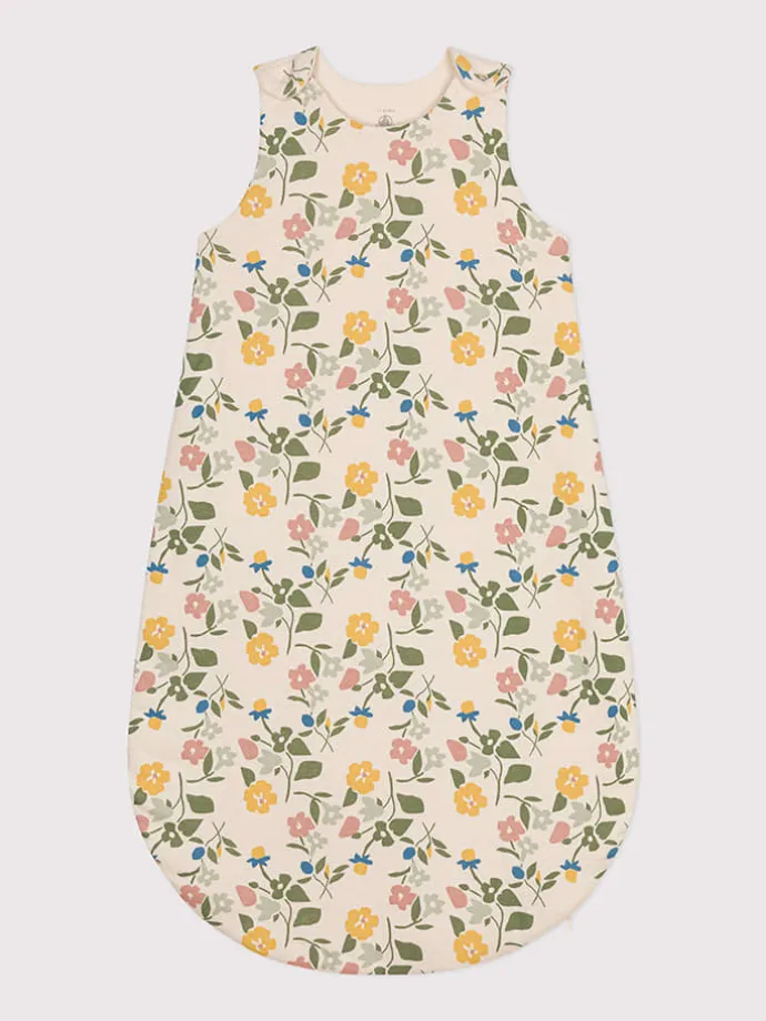 Babyschlafsack in Creme/ Grün/ Rosa
