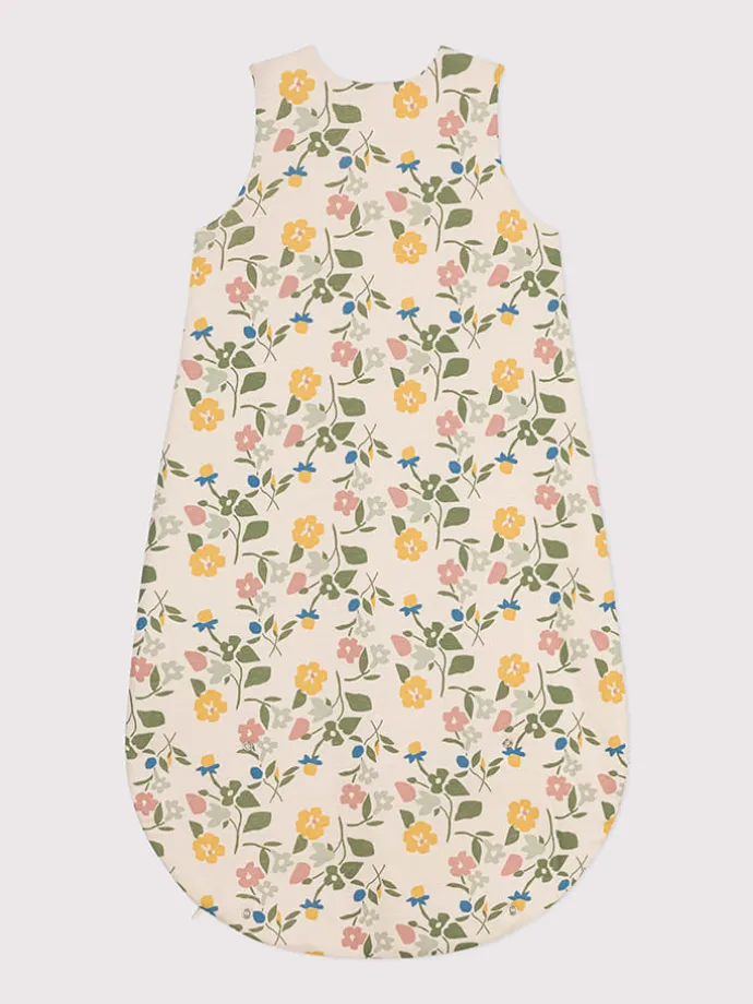 Babyschlafsack in Creme/ Grün/ Rosa