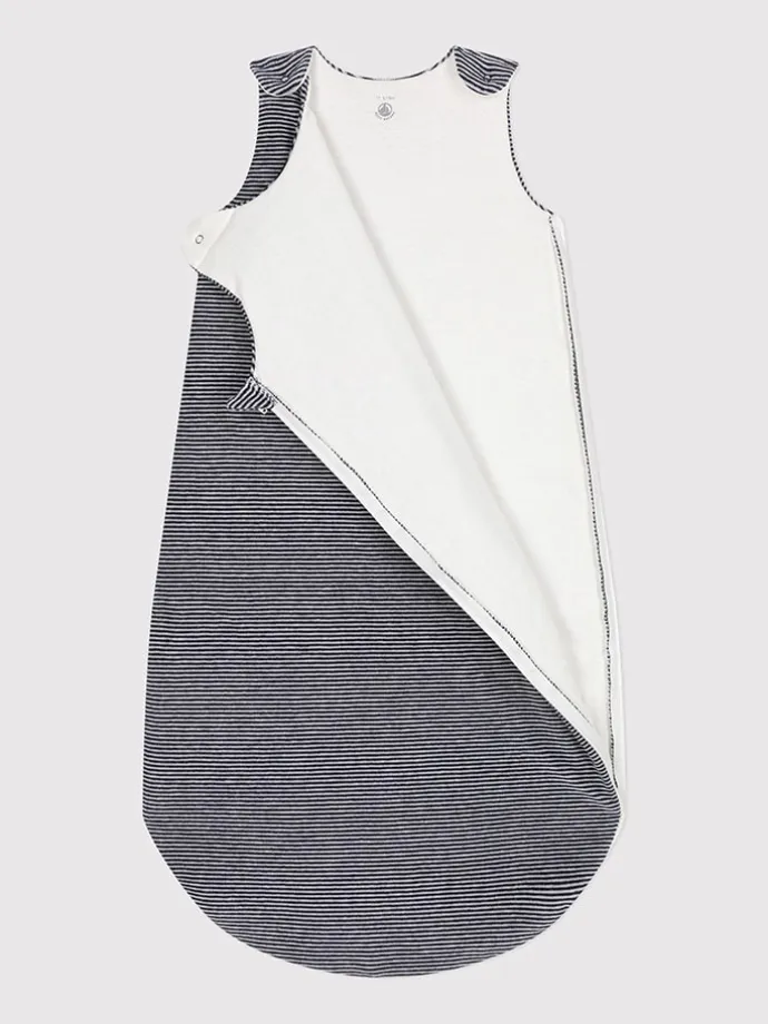 Babyschlafsack in Dunkelblau/ Weiß
