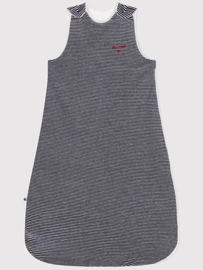 Babyschlafsack in Dunkelblau/ Weiß
