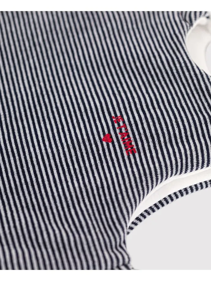 Babyschlafsack in Dunkelblau/ Weiß