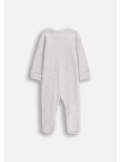 Babystrampler mit Füßen in grau