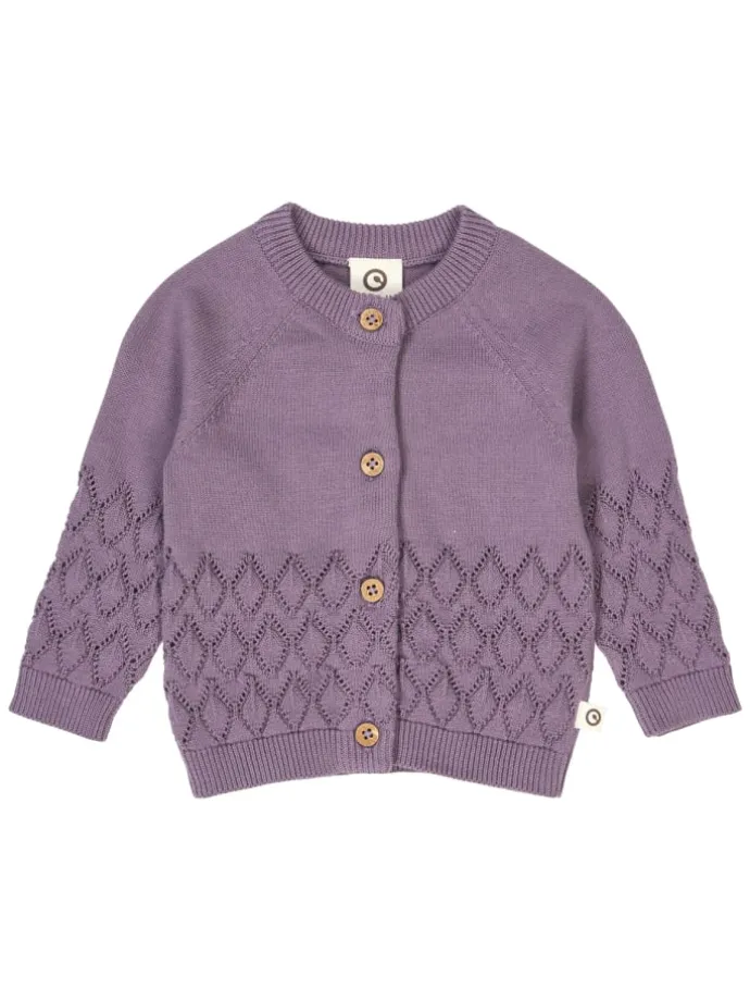 Babystrickjacke in Lilac fog