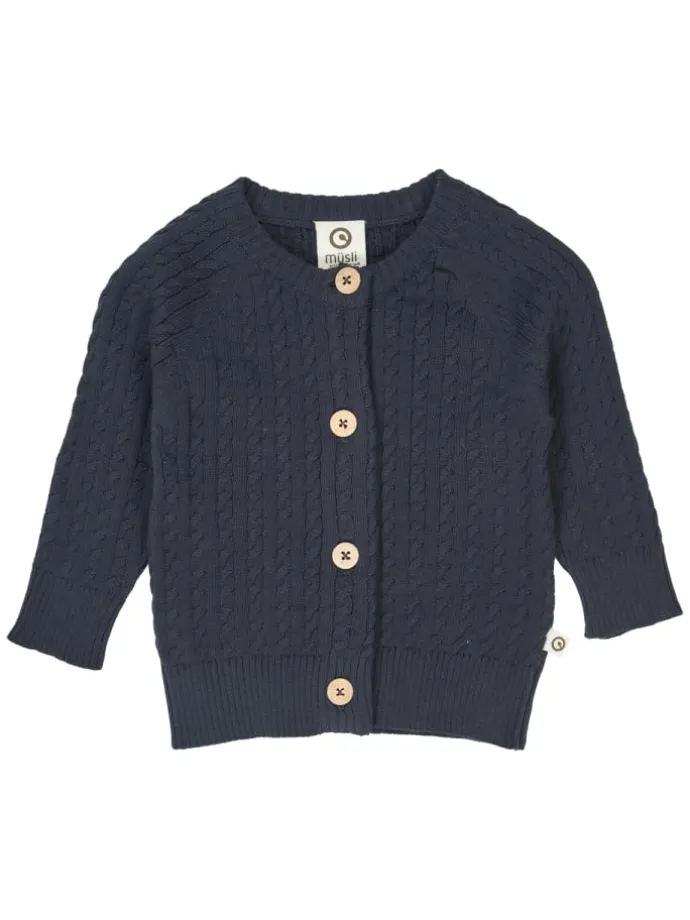 Babystrickjacke in Night blue